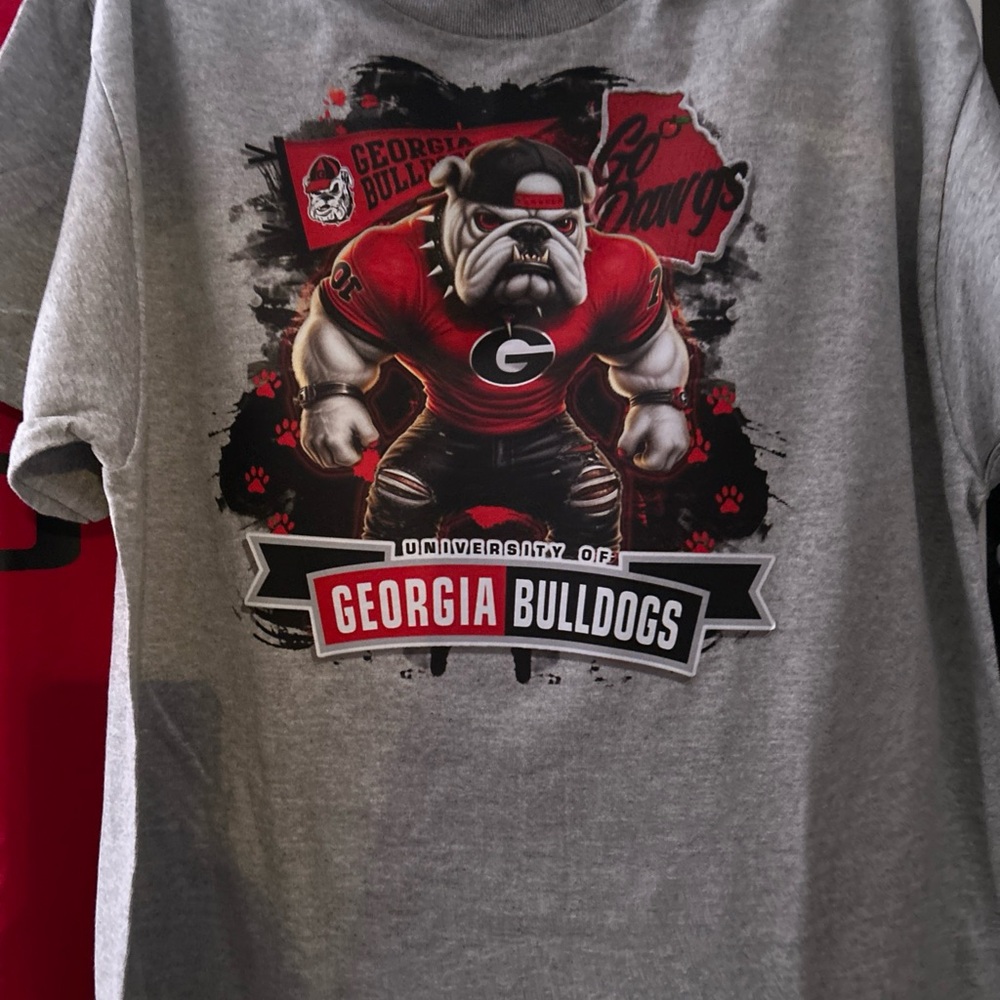 Gildan Gray Georgia Bulldogs Graphic T-Shirt